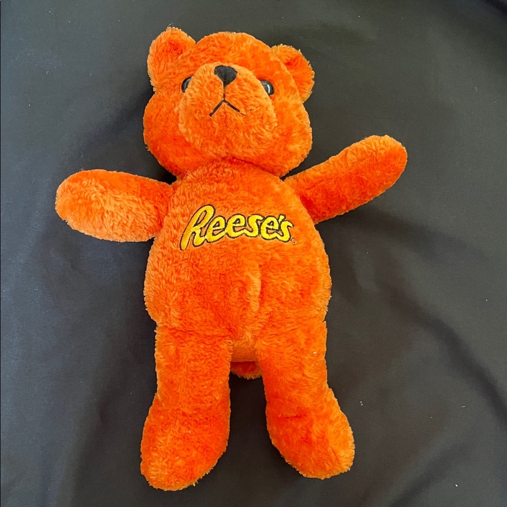 Vtg 2002 Reese’s Orange Teddy Bear Hershey’s Times Square 12” Plush